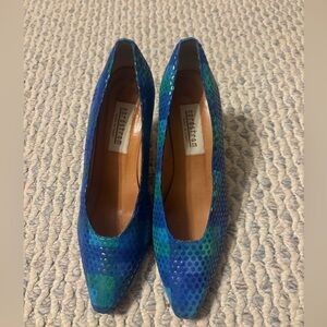 Vintage Nordstrom Blue and Green Women's Shoes